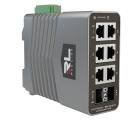 Red Lion NT-5008-DM2-0000 8-port Gigabit Managed Industrial Ethernet Switch  6xRJ45 2xSFP