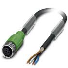 Phoenix Contact 1682854 SAC-4P- 3,0-PUR/M12FS SH Sensor actuator cable, Female connector, M12 4-pin, straight, 3m, Shielded