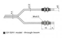 IMO OF/SR1 optical fibre, through-beam, M4x0.5