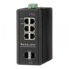 Red Lion NT-4008-DM2-PN-C 8-port Gigabit Managed Industrial Ethernet Switch, dual mode, SFP slots, PNIO CC-B, MRC