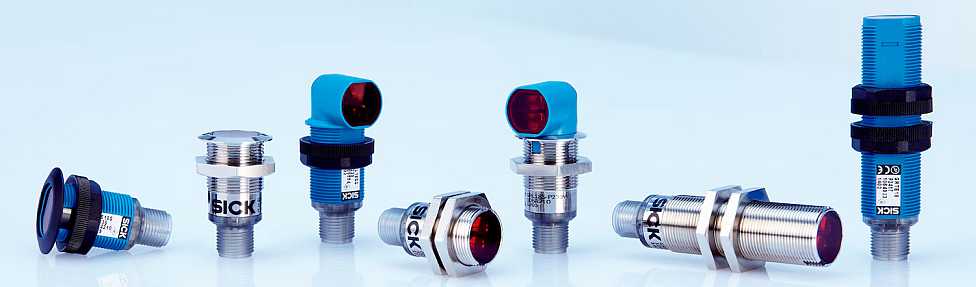 The SICK GR18 photoelectric sensor range.