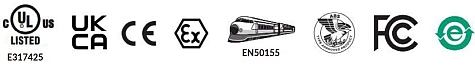 Red Lion NT116 approval logos. Red Lion NT116 approval logos.