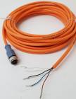 Escha WAK4-10/S74 (8007066) M12 Cable, 10m, 4 wire, female straight, PUR halogen-free, TPE-E (clearance)
