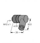 M12 Socket, 4 pin, female 90 degree - WWAKC4