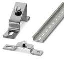 DIN rail and support brackets