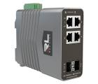 Red Lion NT-5006-DM2-0000 6-port Gigabit Managed Industrial Ethernet Switch  4xRJ45 2xSFP