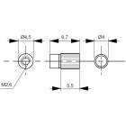 Contrinex LFP-0001-000 (621-000-210) Axial front lens for through-beam fiber optic cables