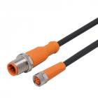 IFM EVC243 Jumper cable, M8 female, 4pin to M12 male, 4pin, 2m