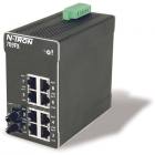 Red Lion N-Tron 709FX-ST 9 port managed industrial Ethernet switch with ST multimode fiber, 2km