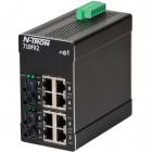 Red Lion N-Tron 710FX2-ST 10 port managed industrial Ethernet switch with ST multimode fiber, 2km