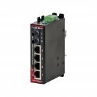 Red Lion Sixnet SLX-5ES-3STL Unmanaged 5 Port Industrial Ethernet switch, Singlemode fiber optic (60Km), ST connector