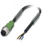 Phoenix Contact 1668030 SAC-3P-M12MS/ 5,0-PUR Sensor actuator cable, male connector, M12 3-pin, straight, 3m