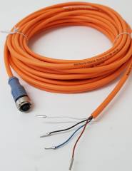 Escha WAK4-10/S74 (8007066) M12 Cable, 10m, 4 wire, female straight, PUR halogenfree, TPE-E