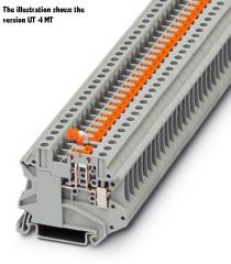 Phoenix Contact Terminal block screw knife disconnect gray 3046171 UT 4-MT-P/P (10 pack)