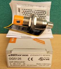 IFM Electronic OGP-DPKG/US/90 (OG5126) Retro-reflective 3m, PNP, dark-on, M12 plug & E20961 (clearance)