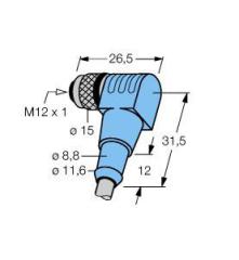 M12 Cable, 4 wire, female 90 degree, PUR/PVC - WWAK4-*/S90