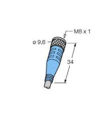 M8 Cable, 4 wire, female straight, PUR/PVC, 5m - SKP4-5/S90 (clearance)