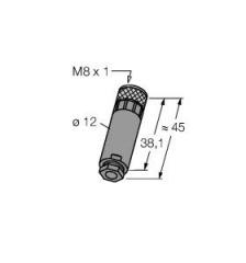 M8 Socket, 3 pin, female straight - SKPC3K