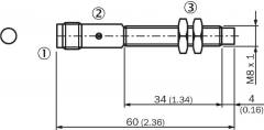 Sick inductive sensor IM08-2N5PS-ZC1 (6020235), M8 PNP NO, 2.5mm non-flush, M12 plug
