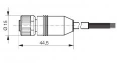 Contrinex S12-5FUG-100-NWSN (605 002 118), M12 female, straight, 10.0m, PUR shielded