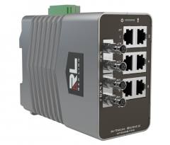 Red Lion NT-5008-FX2-ST15 8-Port Gigabit Managed Industrial Ethernet Switch  6xRJ45 2xST 15km