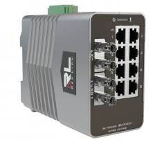 Red Lion NT-5010-FX2-ST00 10-port Gigabit Managed Industrial Ethernet Switch  8xRJ45 2xST 2km