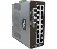 Red Lion NT-5018-FX2-SC40 18-port Gigabit Managed Industrial Ethernet Switch  16xRJ45 2xSC 40km