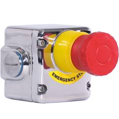 IDEM 231001 ES-SS M20, 2NC + 1NO Emergency stop switch, stainless steel