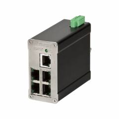 Red Lion N-Tron 105TX-MDR 5 port 10/100BaseTX industrial unmanaged ethernet switch, metal DIN rail mount