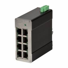 Red Lion N-Tron 108TX-MDR 8 port 10/100BaseTX Industrial unmanaged ethernet switch, metal DIN rail mount