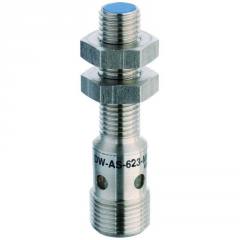 Contrinex DW-AS-624-M8 inductive sensor M8, PNP NC, 2mm flush, M12 4-pin plug, 45mm