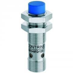 Contrinex DW-AS-513-M12-120 inductive sensor M12 Brass, PNP NO, 6mm non-flush, M12 4-pin plug, 45mm