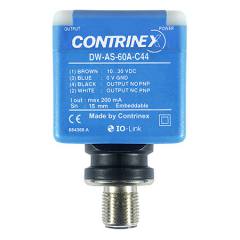 Contrinex DW-AS-60A-C44 Inductive sensor, PNP, 15mm Flush, M12 plug