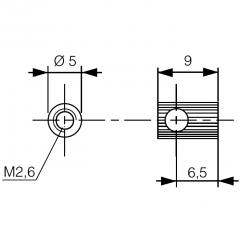 Contrinex LFP-0002-000 (621-000-211) 90 degree front lens for through-beam fiber optic cables