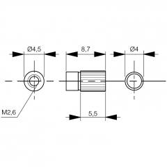 Contrinex LFP-0001-000 (621-000-210) Axial front lens for through-beam fiber optic cables