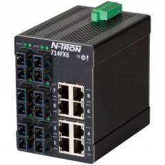 N-Tron 714FXE6-SC-15 14 port managed industrial Ethernet switch with SC singlemode fiber, 15km