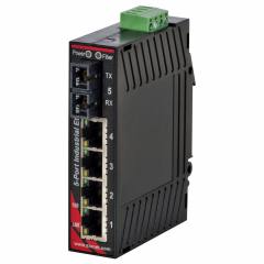 Red Lion Sixnet SL-5ES-2SC Unmanaged 5 Port Industrial Ethernet switch, Multimode fiber optic (4Km), SC connector