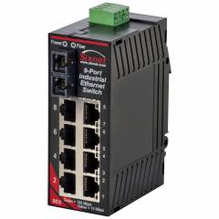 Red Lion Sixnet SL-9ES-2SC Unmanaged 9 Port Industrial Ethernet switch, Multimode fiber optic (4Km), SC connector