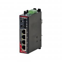 Red Lion Sixnet SLX-5ES-3SCL Unmanaged 5 Port Industrial Ethernet switch, Singlemode fiber optic (60Km), SC connector