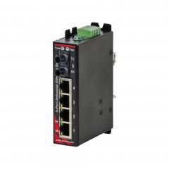 Red Lion Sixnet SLX-5ES-3STL Unmanaged 5 Port Industrial Ethernet switch, Singlemode fiber optic (60Km), ST connector