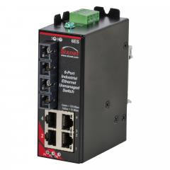 Red Lion Sixnet SLX-6ES-5SCL Unmanaged 6 Port Industrial Ethernet switch, Singlemode fiber optic (60km), SC connector