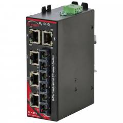 Red Lion Sixnet SLX-8ES-6SC Unmanaged 8 Port Industrial Ethernet switch, Multimode fiber optic (4km), SC connector