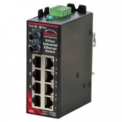 Red Lion Sixnet SLX-9ES-2ST Unmanaged 9 Port Industrial Ethernet switch, Multimode fiber optic (4km), ST connector