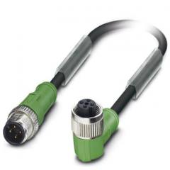 Phoenix Contact 1697014 SAC-4P-M12MS-M12FR/PVC/5.0 jumper cable, M12 4-pin male straight to M12 4-pin right-angle female
