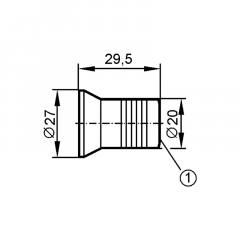 IFM E40062 Welding adapter for process sensors, M16 internal (clearance)