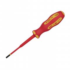 Draper 02160 XP1000® VDE Slimline plain slot screwdriver, 4.0 x 100mm
