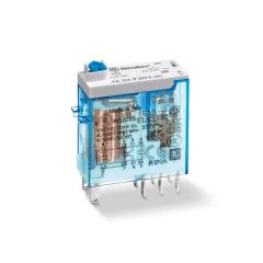 Finder 46.52.9.024.0040 Miniature industrial relay DP CO 8A, 24VDC, test button, mechanical indicator