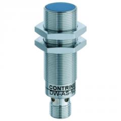 Contrinex DW-AS-501-M18-002 inductive sensor M18 Brass, NPN NO, 12mm quasi-flush, M12 4-pin plug, 64mm