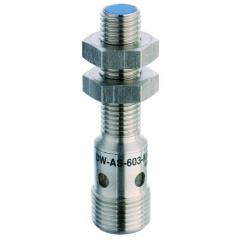 Contrinex DW-AS-601-M8 inductive sensor M8, NPN NO, 1.5mm flush, M12 4-pin plug, 45mm