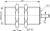 Contrinex DW-AD-502-M30 inductive sensor M30 Brass, NPN NC, 22mm quasi-flush, Cable 2m PVC, 60mm